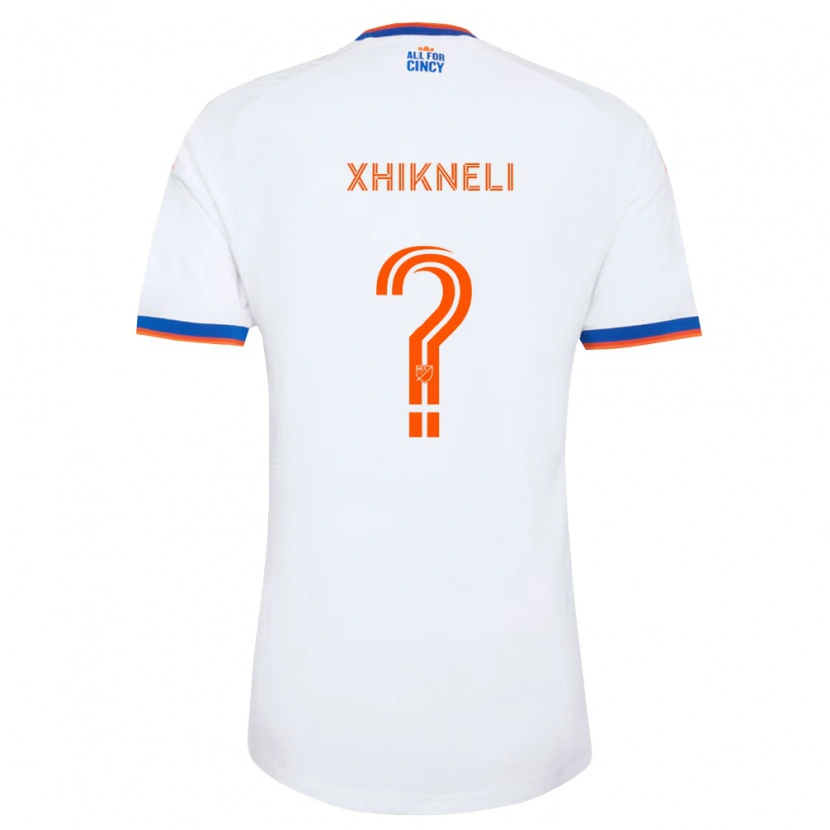 Danxen Mujer Camiseta Diego Xhikneli #0 Blanco Azul Marino Naranja 2ª Equipación 2026/27 La Camisa México