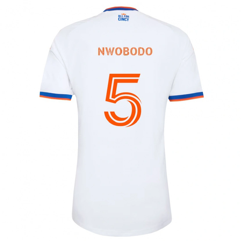 Danxen Mujer Camiseta Obinna Nwobodo #5 Blanco Azul Marino Naranja 2ª Equipación 2026/27 La Camisa México
