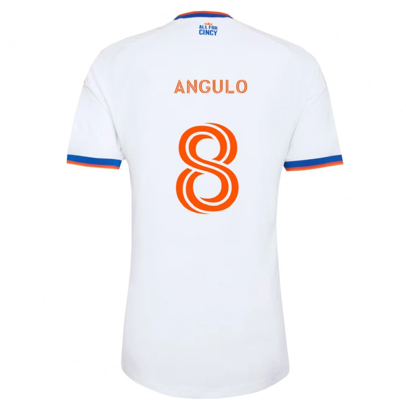 Danxen Mujer Camiseta Marco Angulo #8 Blanco Azul Marino Naranja 2ª Equipación 2026/27 La Camisa México
