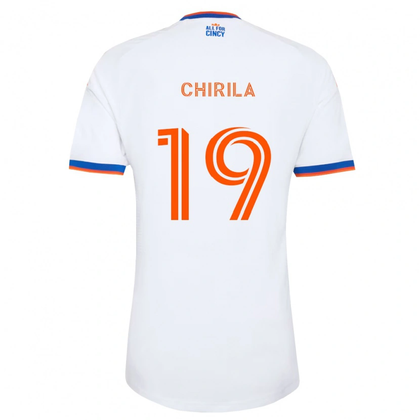 Danxen Mujer Camiseta Ștefan Chirilă #19 Blanco Azul Marino Naranja 2ª Equipación 2026/27 La Camisa México