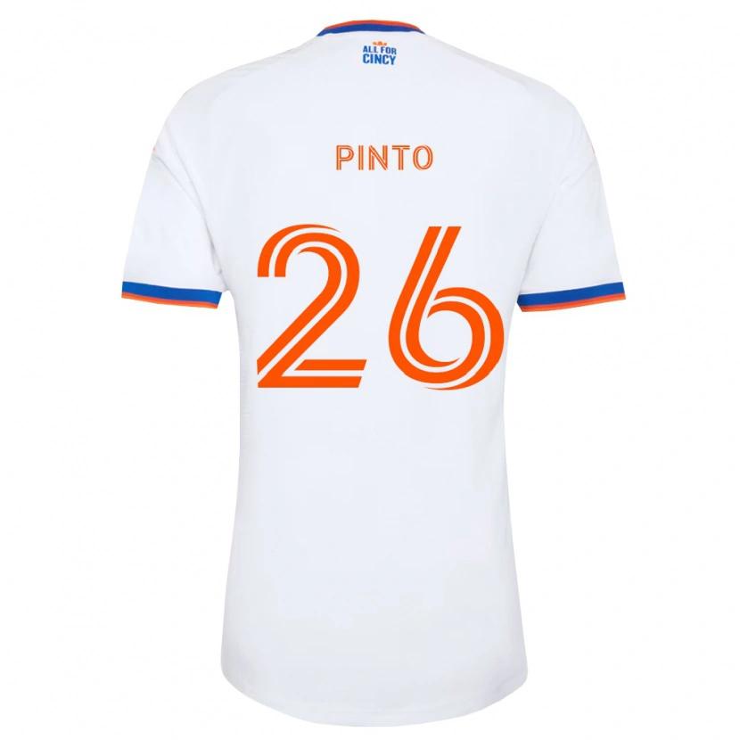 Danxen Mujer Camiseta Malik Pinto #26 Blanco Azul Marino Naranja 2ª Equipación 2026/27 La Camisa México
