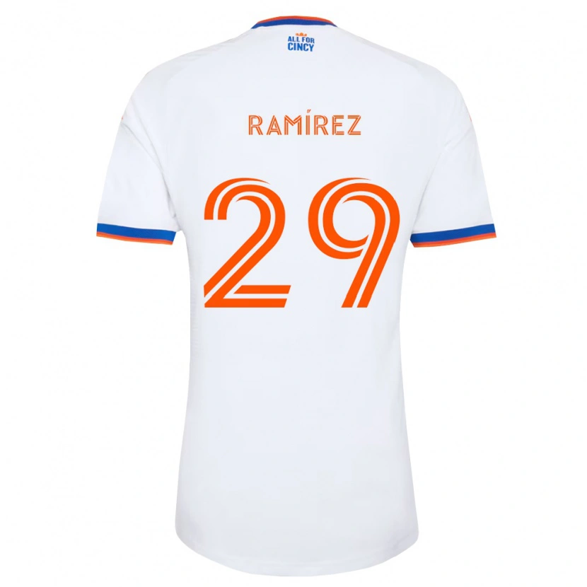 Danxen Mujer Camiseta Bryan Ramírez #29 Blanco Azul Marino Naranja 2ª Equipación 2026/27 La Camisa México