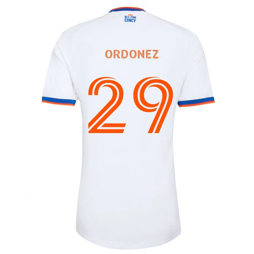 Danxen Mujer Camiseta Arquímides Ordóñez #29 Blanco Azul Marino Naranja 2ª Equipación 2026/27 La Camisa México