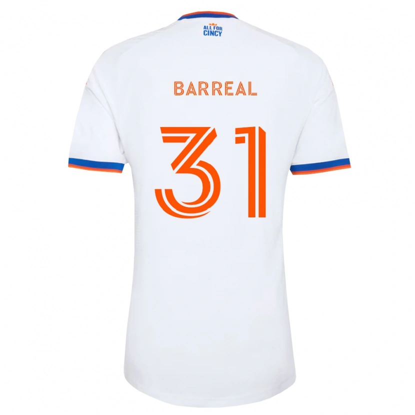 Danxen Mujer Camiseta Álvaro Barreal #31 Blanco Azul Marino Naranja 2ª Equipación 2026/27 La Camisa México