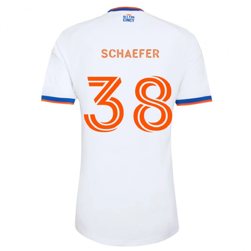 Danxen Mujer Camiseta Brian Schaefer #38 Blanco Azul Marino Naranja 2ª Equipación 2026/27 La Camisa México