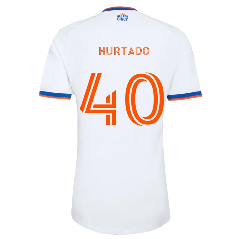 Danxen Mujer Camiseta Dilan Hurtado #40 Blanco Azul Marino Naranja 2ª Equipación 2026/27 La Camisa México