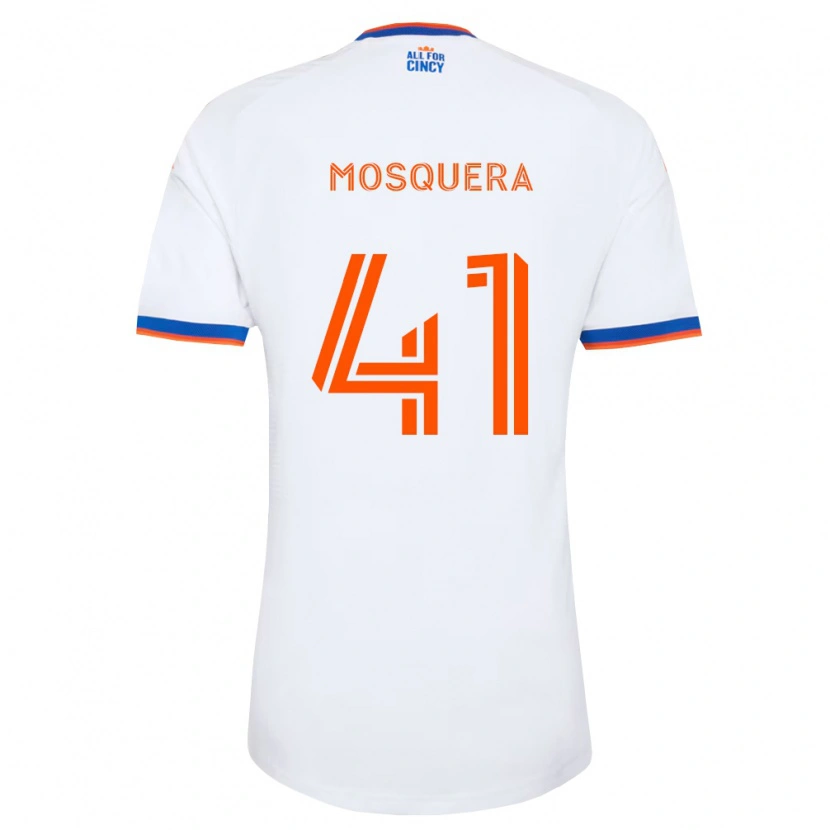 Danxen Mujer Camiseta Deiver Mosquera #41 Blanco Azul Marino Naranja 2ª Equipación 2026/27 La Camisa México