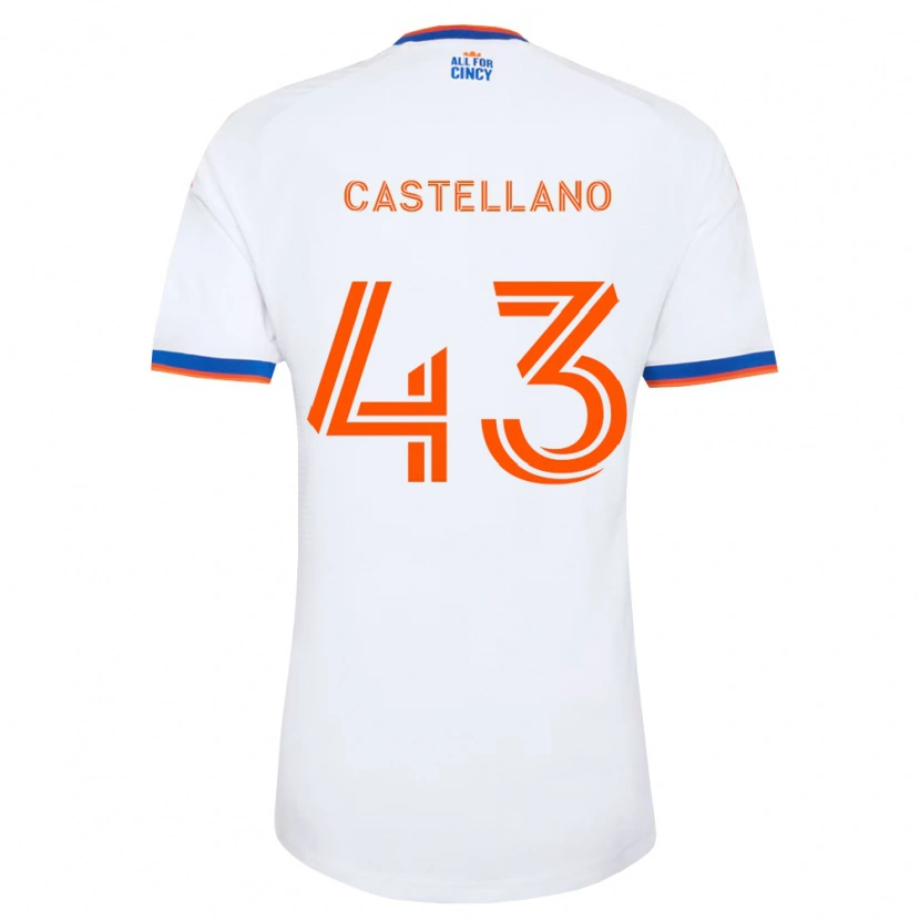 Danxen Mujer Camiseta Jesús Castellano #43 Blanco Azul Marino Naranja 2ª Equipación 2026/27 La Camisa México