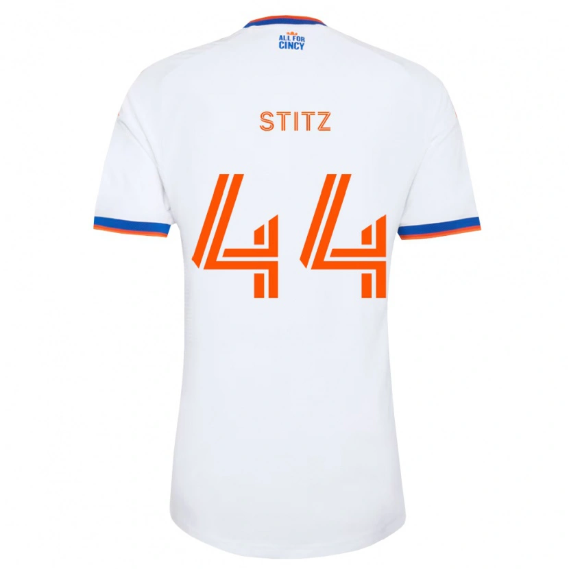 Danxen Mujer Camiseta Ben Stitz #44 Blanco Azul Marino Naranja 2ª Equipación 2026/27 La Camisa México