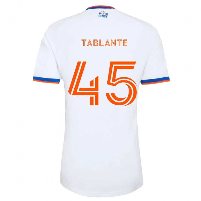Danxen Mujer Camiseta Moises Tablante #45 Blanco Azul Marino Naranja 2ª Equipación 2026/27 La Camisa México