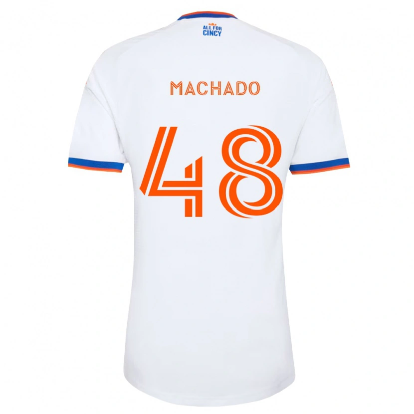 Danxen Mujer Camiseta Juan Machado #48 Blanco Azul Marino Naranja 2ª Equipación 2026/27 La Camisa México