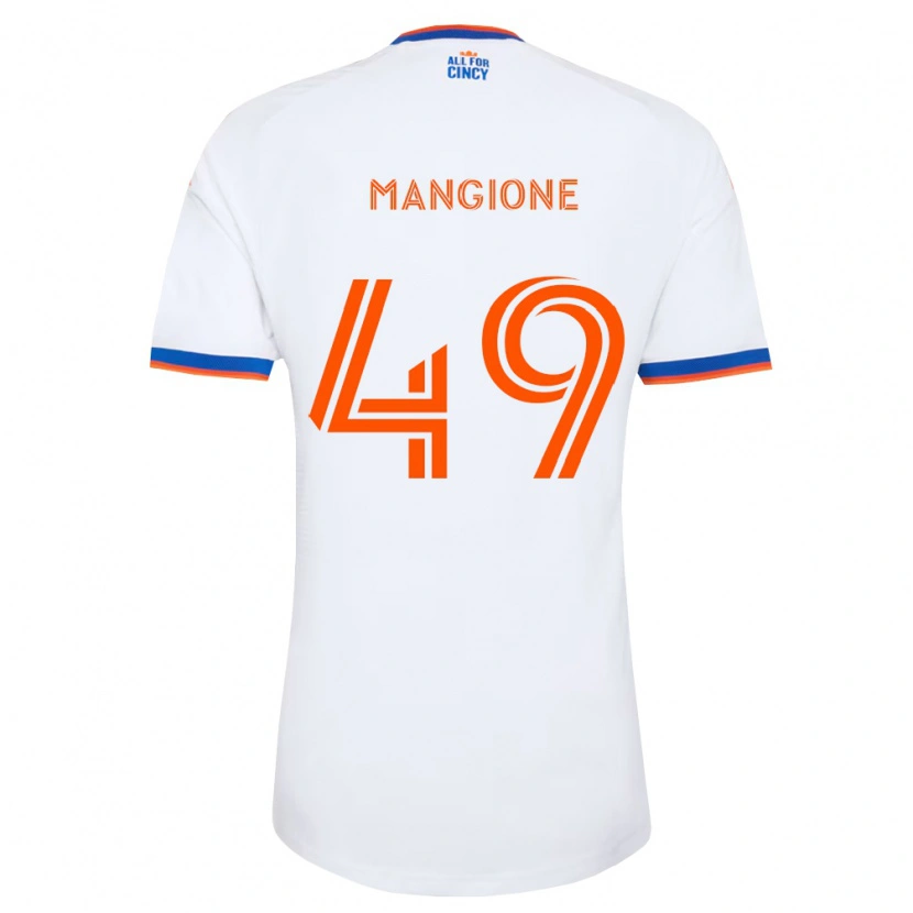 Danxen Mujer Camiseta Peter Mangione #49 Blanco Azul Marino Naranja 2ª Equipación 2026/27 La Camisa México
