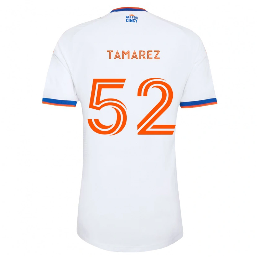 Danxen Mujer Camiseta Lucas Tamarez #52 Blanco Azul Marino Naranja 2ª Equipación 2026/27 La Camisa México