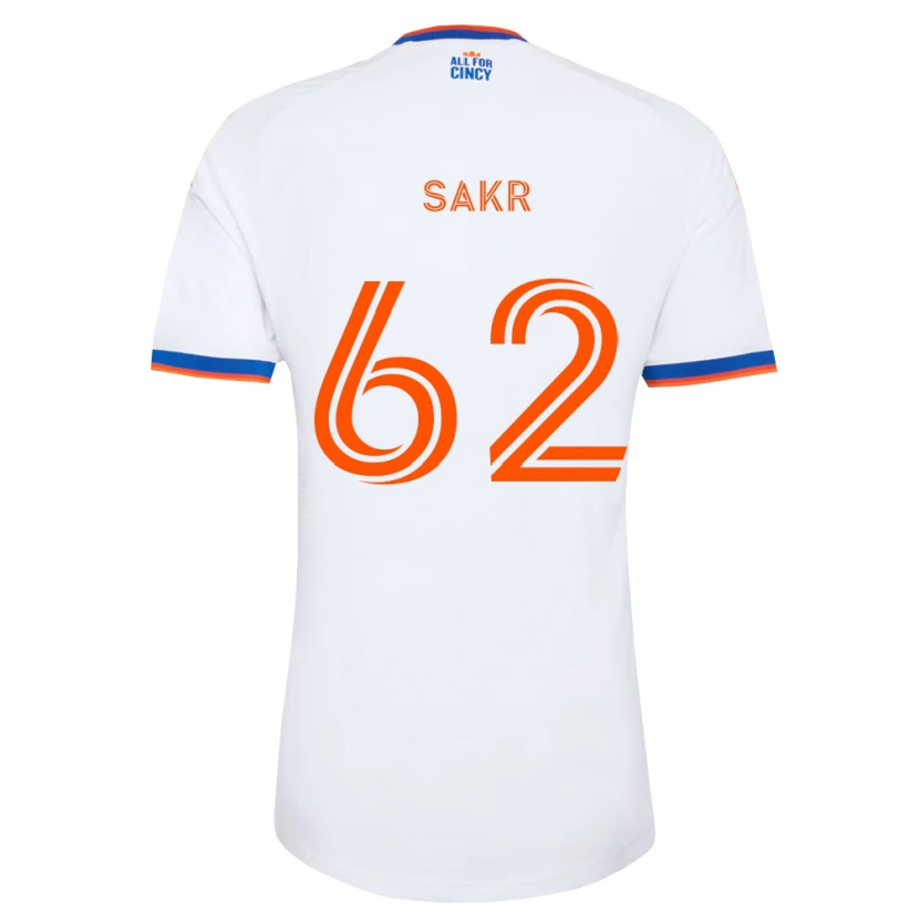 Danxen Mujer Camiseta Ali Sakr #62 Blanco Azul Marino Naranja 2ª Equipación 2026/27 La Camisa México
