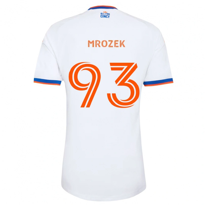 Danxen Mujer Camiseta Fabian Mrozek #93 Blanco Azul Marino Naranja 2ª Equipación 2026/27 La Camisa México