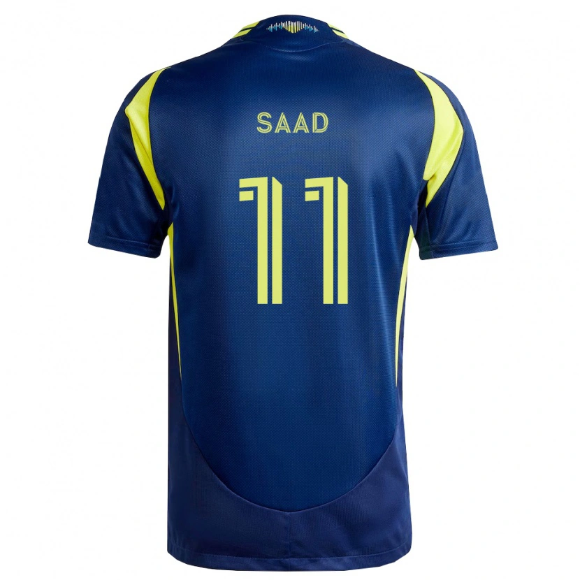Danxen Mujer Camiseta Elias Saad #11 Amarillo Azul Marino 2ª Equipación 2026/27 La Camisa México