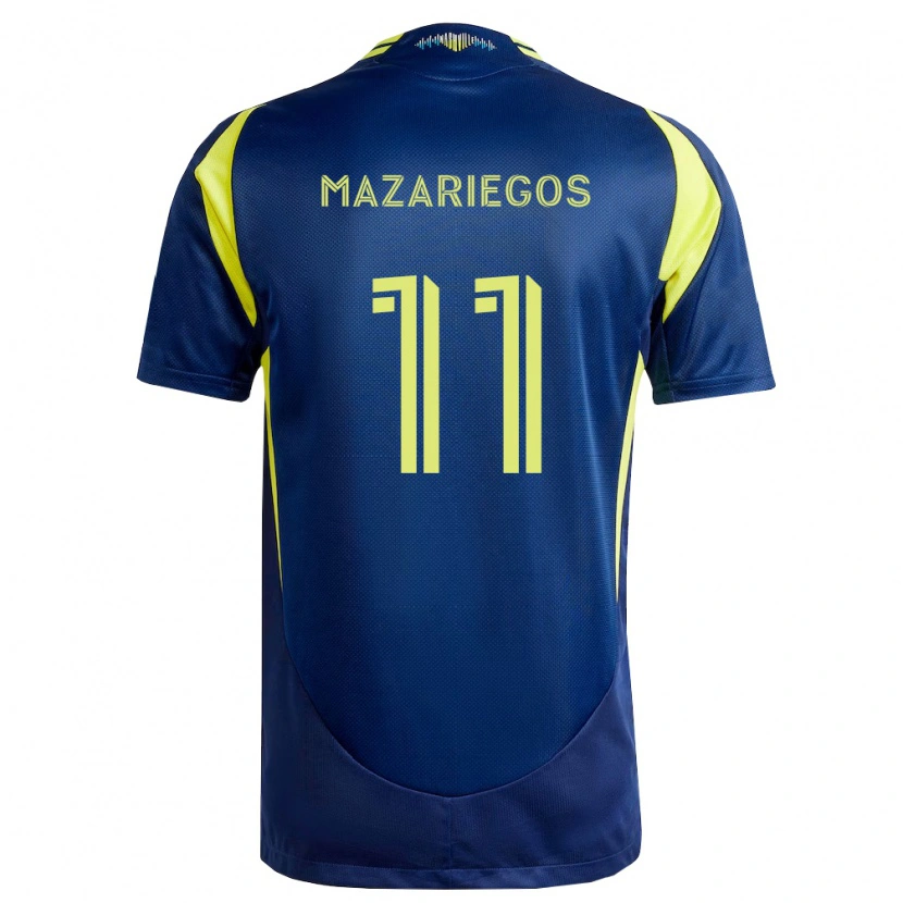 Danxen Mujer Camiseta Jacob Mazariegos #11 Amarillo Azul Marino 2ª Equipación 2026/27 La Camisa México