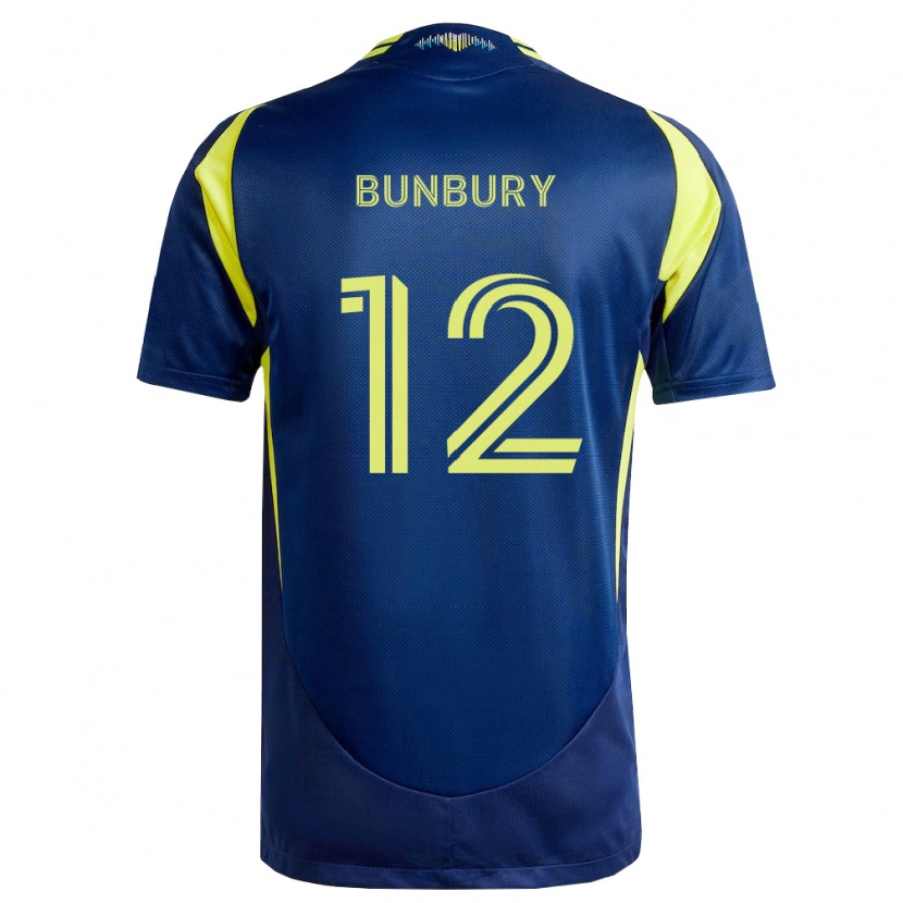 Danxen Mujer Camiseta Teal Bunbury #12 Amarillo Azul Marino 2ª Equipación 2026/27 La Camisa México