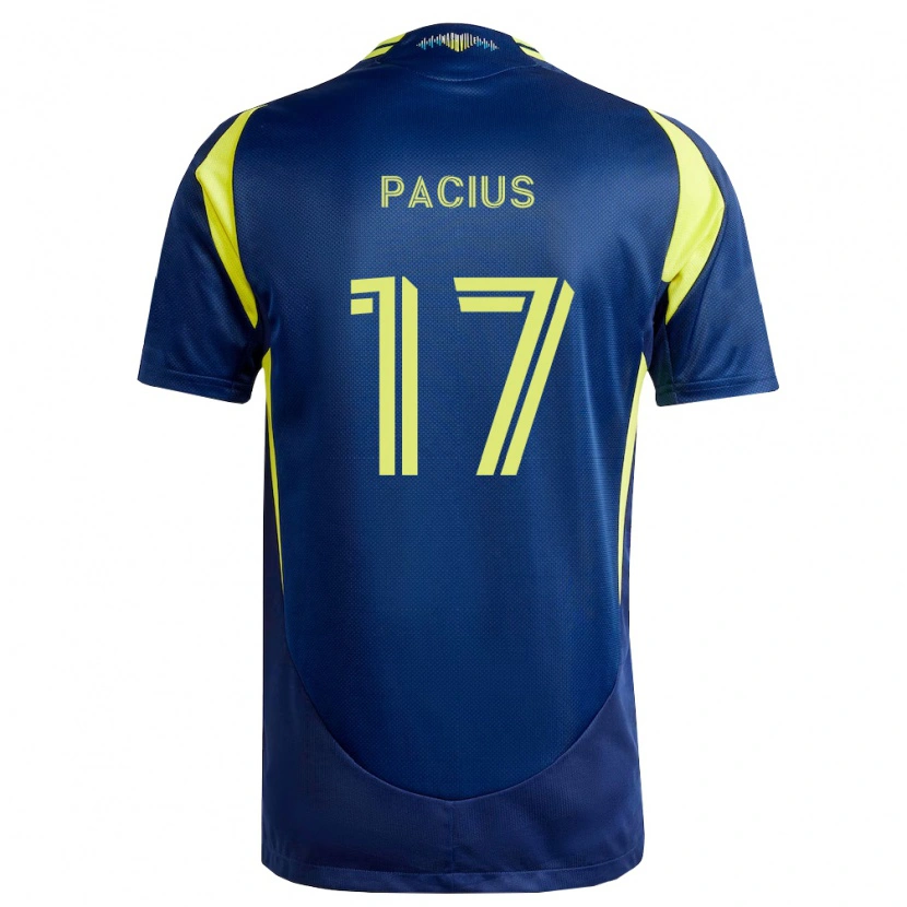 Danxen Mujer Camiseta Woobens Pacius #17 Amarillo Azul Marino 2ª Equipación 2026/27 La Camisa México