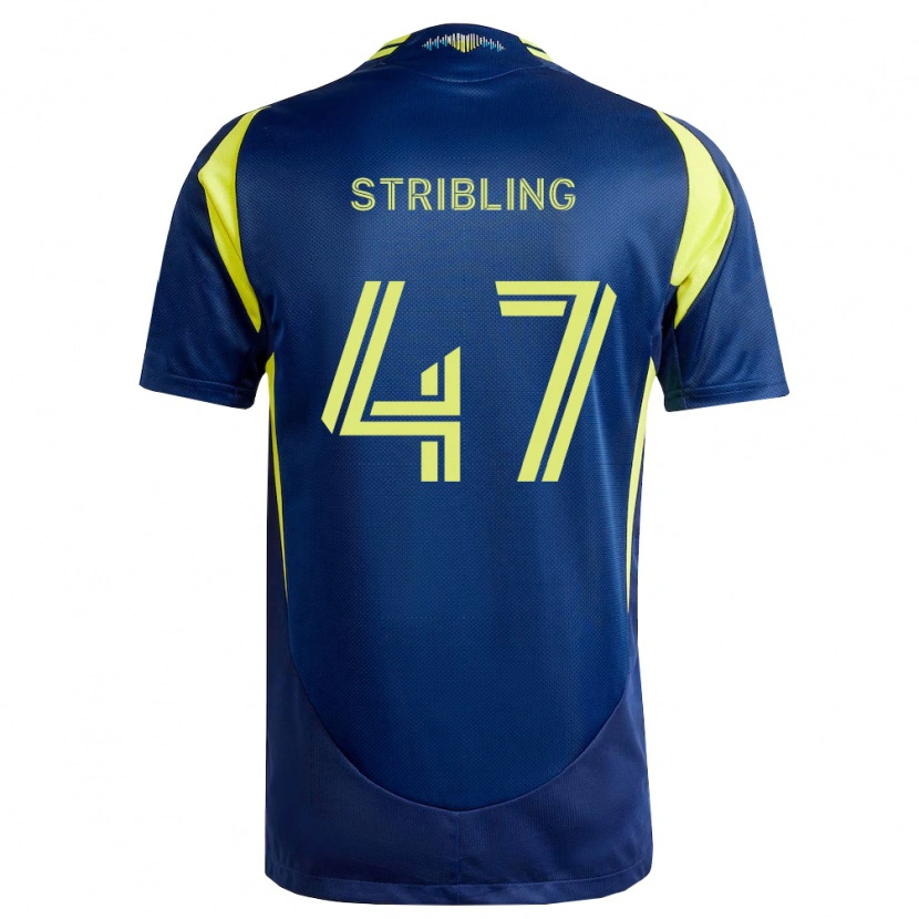 Danxen Mujer Camiseta Liam Stribling #47 Amarillo Azul Marino 2ª Equipación 2026/27 La Camisa México