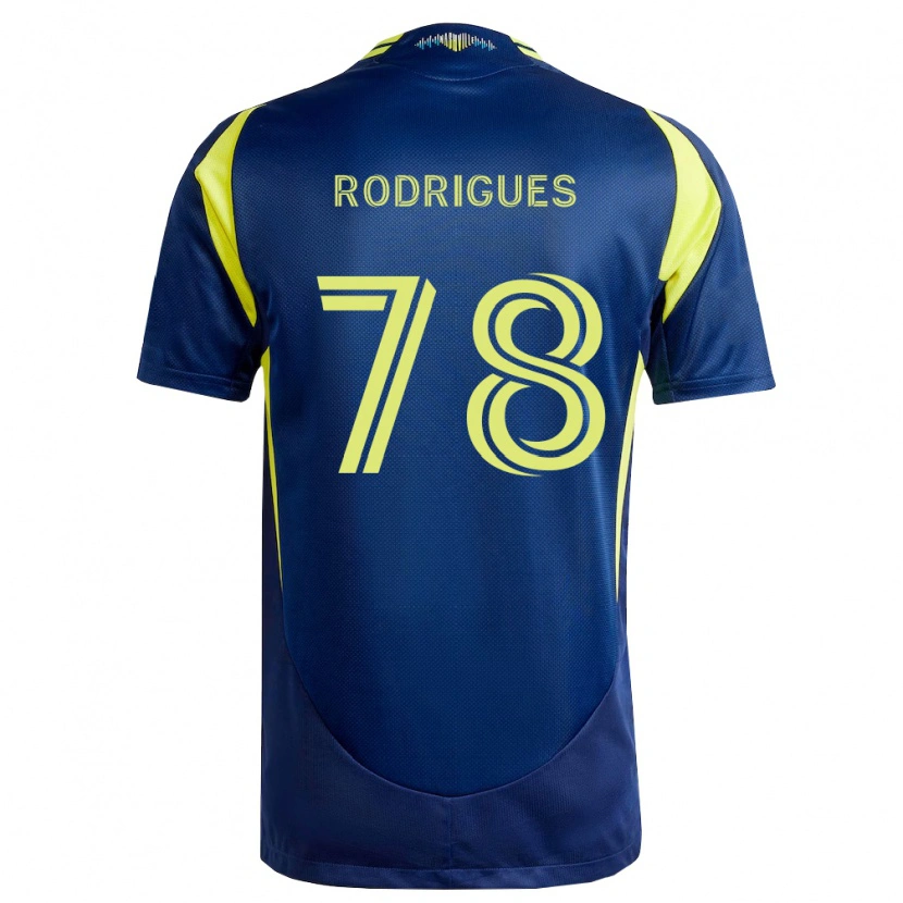Danxen Mujer Camiseta Giuliano Rodrigues #78 Amarillo Azul Marino 2ª Equipación 2026/27 La Camisa México