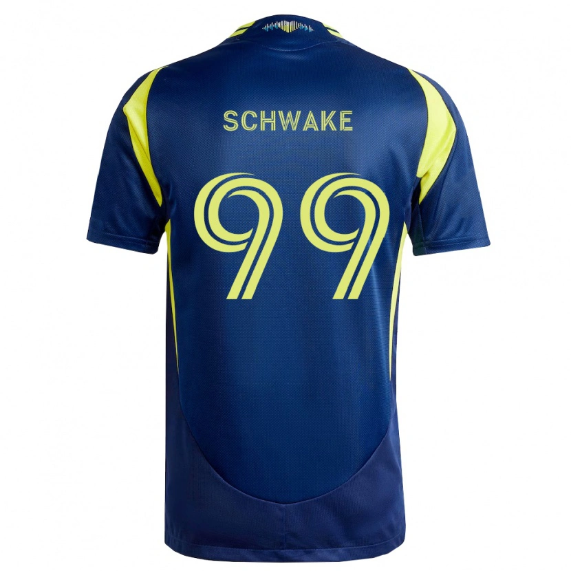 Danxen Mujer Camiseta Brian Schwake #99 Amarillo Azul Marino 2ª Equipación 2026/27 La Camisa México