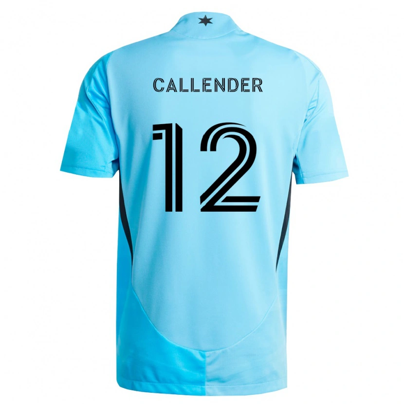 Danxen Mujer Camiseta Drake Callender #12 Azul Claro Negro 2ª Equipación 2026/27 La Camisa México