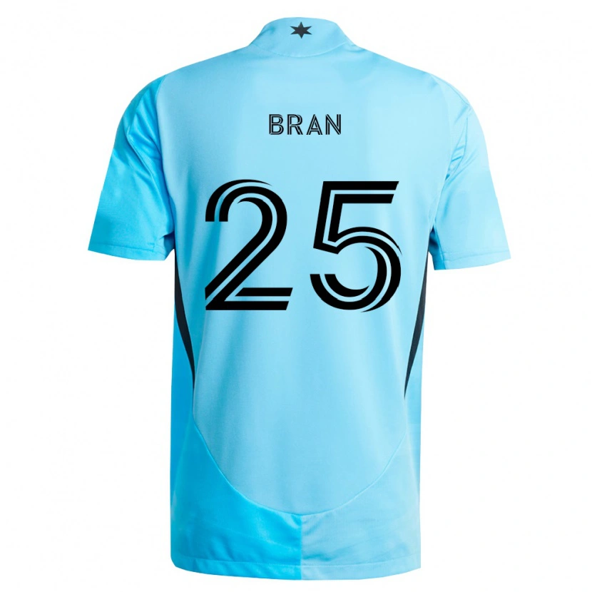 Danxen Mujer Camiseta Alejandro Bran #25 Azul Claro Negro 2ª Equipación 2026/27 La Camisa México