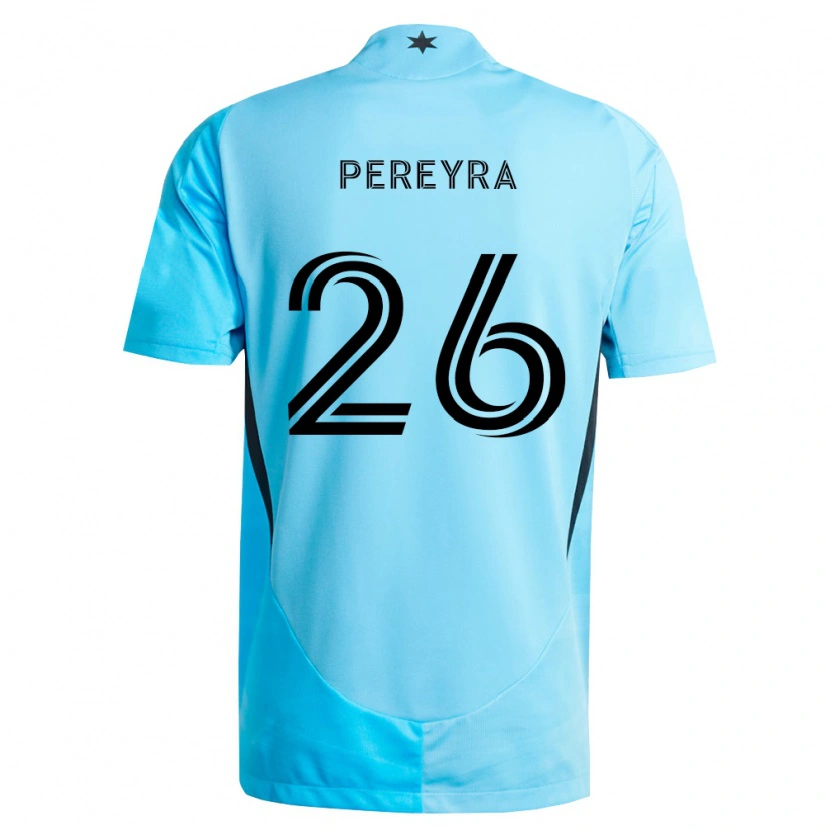 Danxen Mujer Camiseta Joaquín Pereyra #26 Azul Claro Negro 2ª Equipación 2026/27 La Camisa México