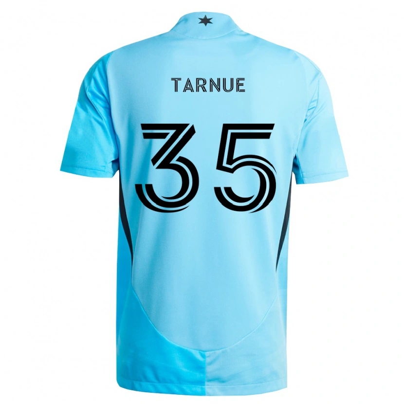 Danxen Mujer Camiseta Philip Tarnue #35 Azul Claro Negro 2ª Equipación 2026/27 La Camisa México