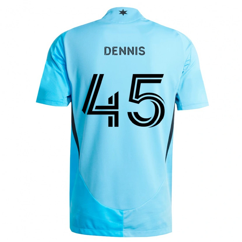 Danxen Mujer Camiseta Tim Dennis #45 Azul Claro Negro 2ª Equipación 2026/27 La Camisa México