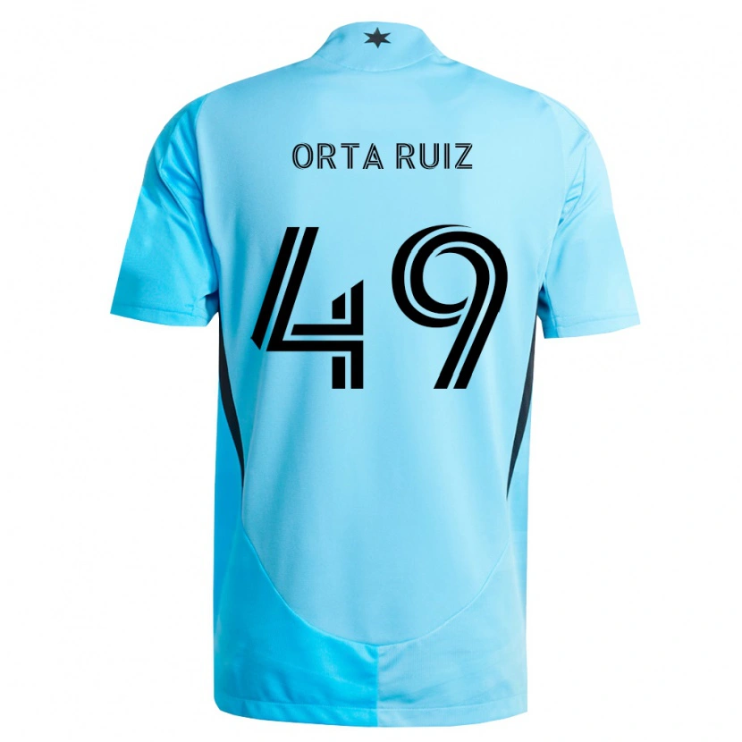 Danxen Mujer Camiseta Jose Orta Ruiz #49 Azul Claro Negro 2ª Equipación 2026/27 La Camisa México