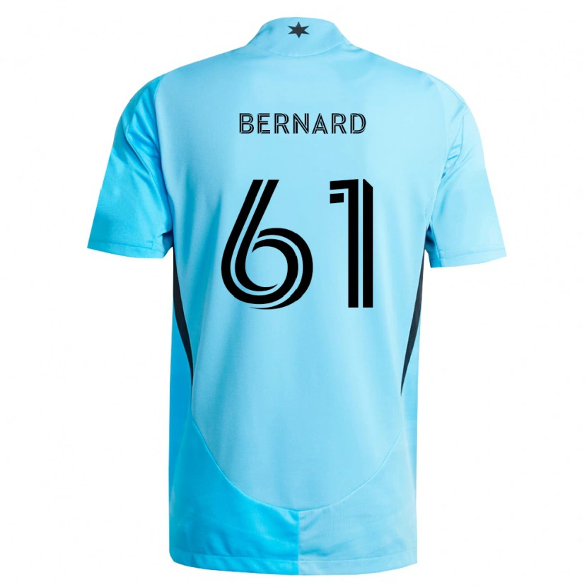 Danxen Mujer Camiseta Jadan Bernard #61 Azul Claro Negro 2ª Equipación 2026/27 La Camisa México