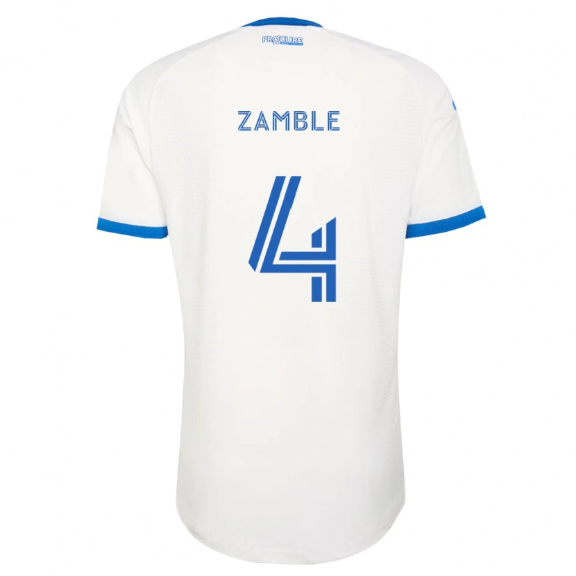 Danxen Mujer Camiseta Ulrich Zamble #4 Azul Cielo Blanco 2ª Equipación 2026/27 La Camisa México