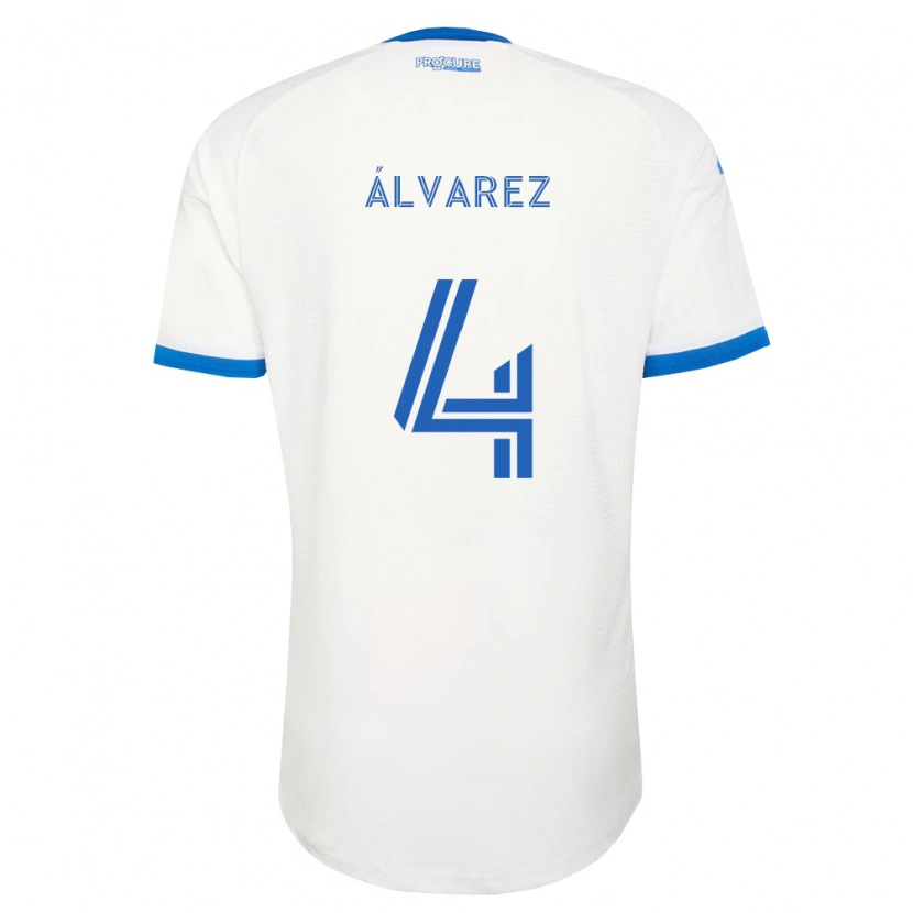 Danxen Mujer Camiseta Fernando Álvarez #4 Azul Cielo Blanco 2ª Equipación 2026/27 La Camisa México