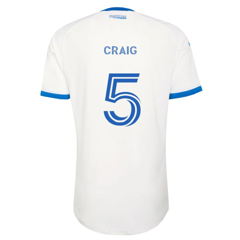 Danxen Mujer Camiseta Brandan Craig #5 Azul Cielo Blanco 2ª Equipación 2026/27 La Camisa México