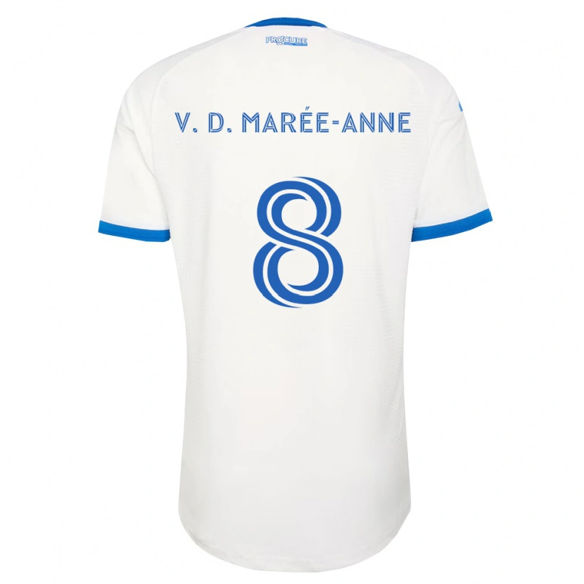 Danxen Mujer Camiseta Van Doesburg Marée-Anne #8 Azul Cielo Blanco 2ª Equipación 2026/27 La Camisa México