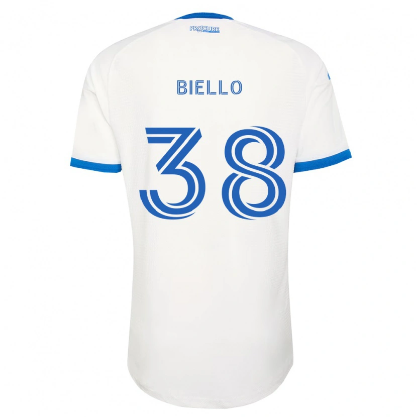 Danxen Mujer Camiseta Alessandro Biello #38 Azul Cielo Blanco 2ª Equipación 2026/27 La Camisa México