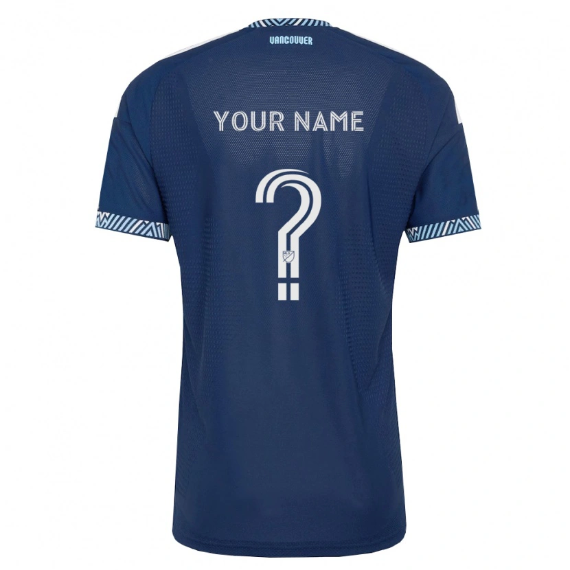 Danxen Mujer Camiseta Su Nombre #0 Azul Profundo Blanco 2ª Equipación 2026/27 La Camisa México