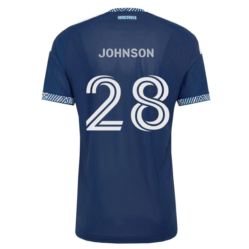 Danxen Mujer Camiseta Tate Johnson #28 Azul Profundo Blanco 2ª Equipación 2026/27 La Camisa México