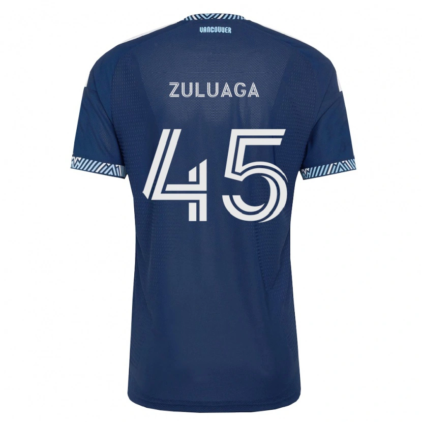 Danxen Mujer Camiseta Yeider Zuluaga #45 Azul Profundo Blanco 2ª Equipación 2026/27 La Camisa México