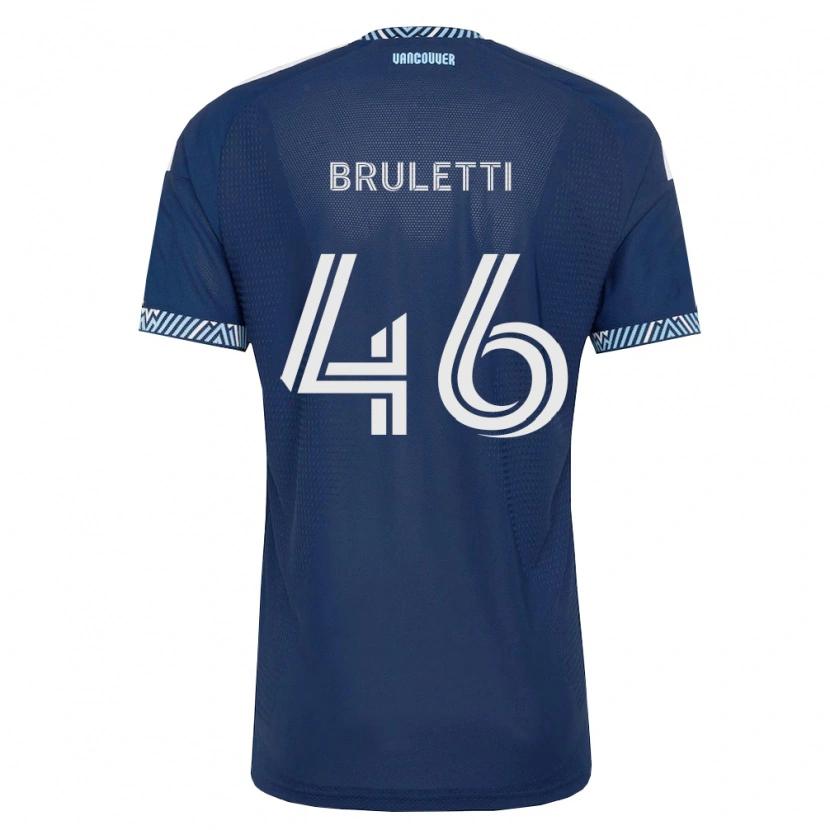 Danxen Mujer Camiseta Cristiano Bruletti #46 Azul Profundo Blanco 2ª Equipación 2026/27 La Camisa México