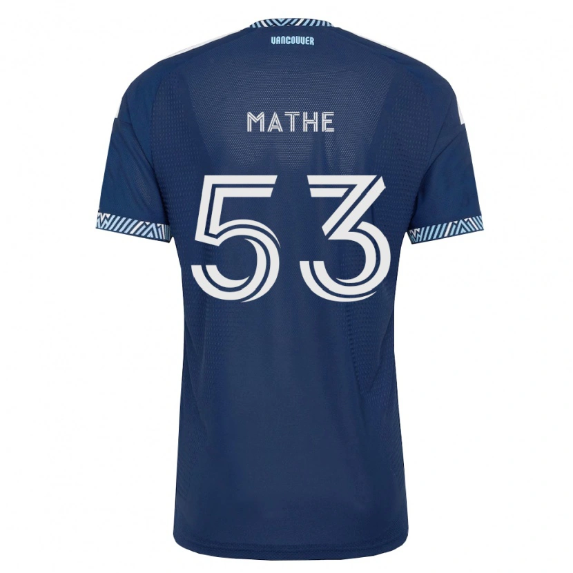Danxen Mujer Camiseta Immanuel Mathe #53 Azul Profundo Blanco 2ª Equipación 2026/27 La Camisa México