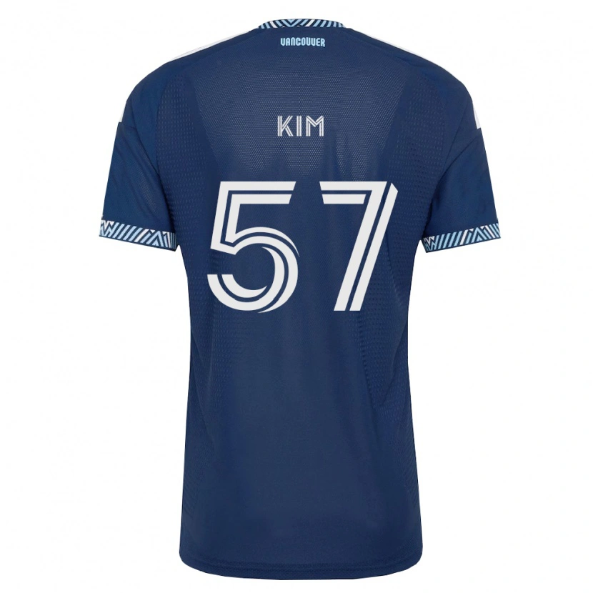 Danxen Mujer Camiseta Jayden Kim #57 Azul Profundo Blanco 2ª Equipación 2026/27 La Camisa México