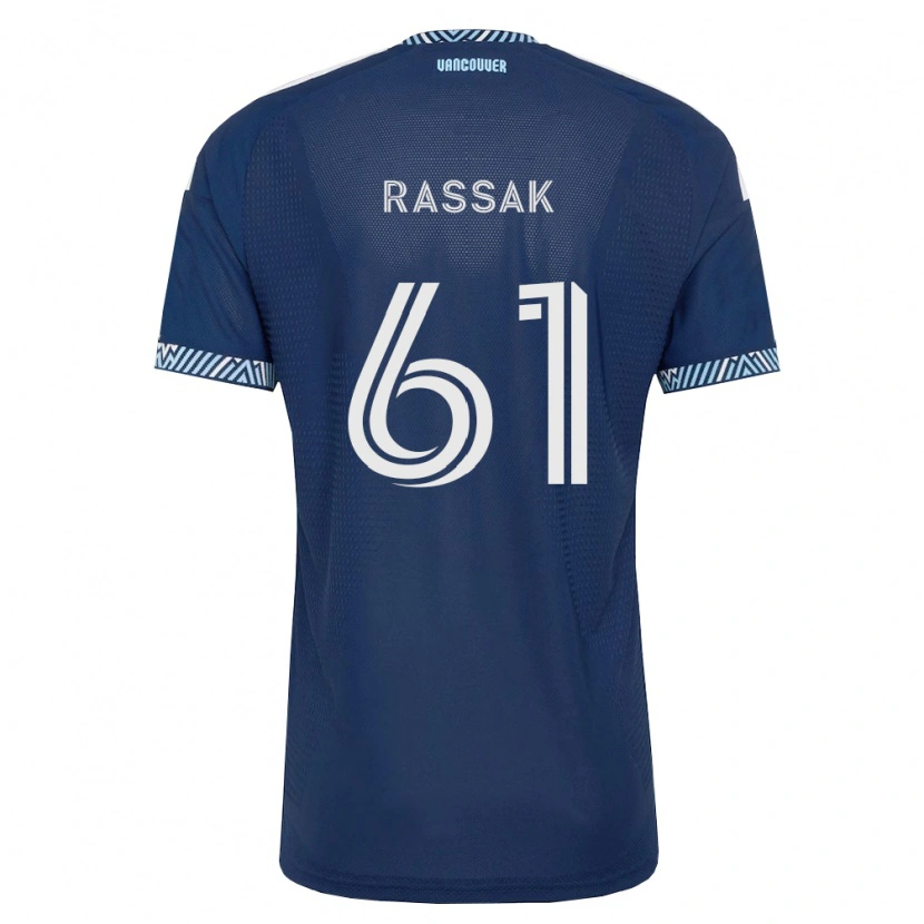 Danxen Mujer Camiseta Carson Rassak #61 Azul Profundo Blanco 2ª Equipación 2026/27 La Camisa México