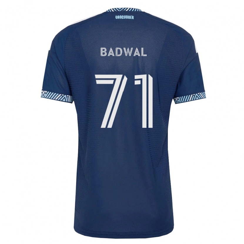Danxen Mujer Camiseta Manav Badwal #71 Azul Profundo Blanco 2ª Equipación 2026/27 La Camisa México