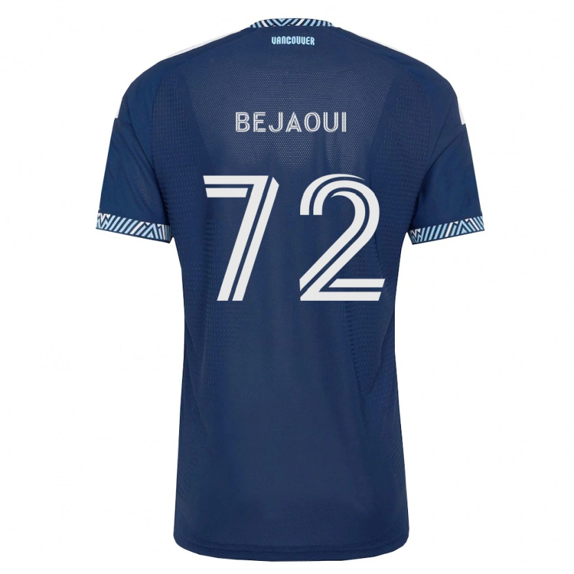Danxen Mujer Camiseta Aiden Bejaoui #72 Azul Profundo Blanco 2ª Equipación 2026/27 La Camisa México
