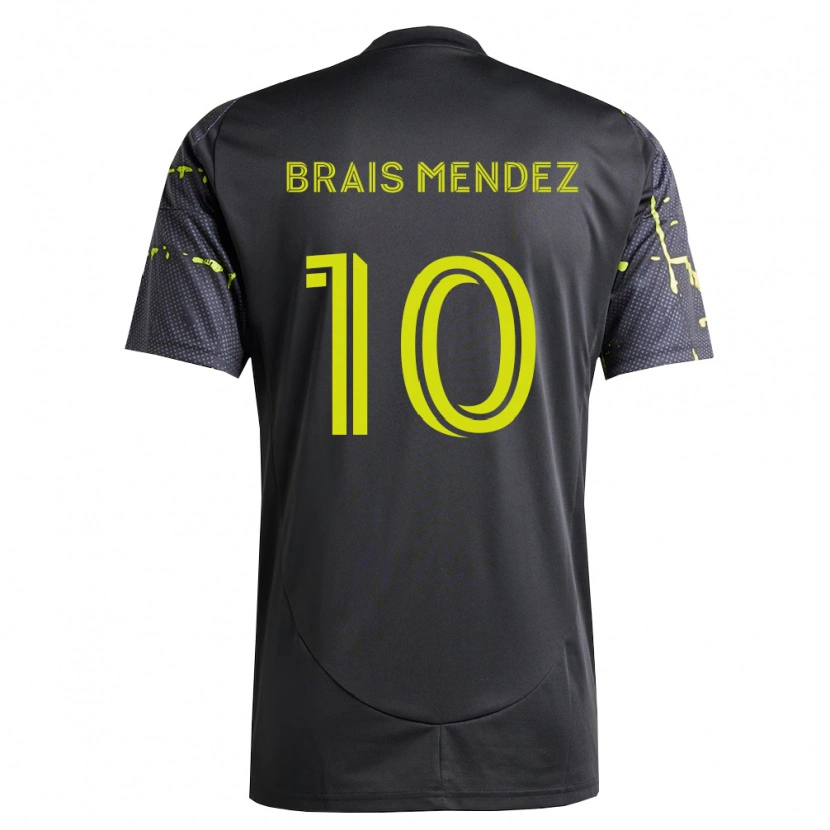 Danxen Mujer Camiseta Brais Méndez #10 Amarillo Fluorescente Negro 2ª Equipación 2026/27 La Camisa México