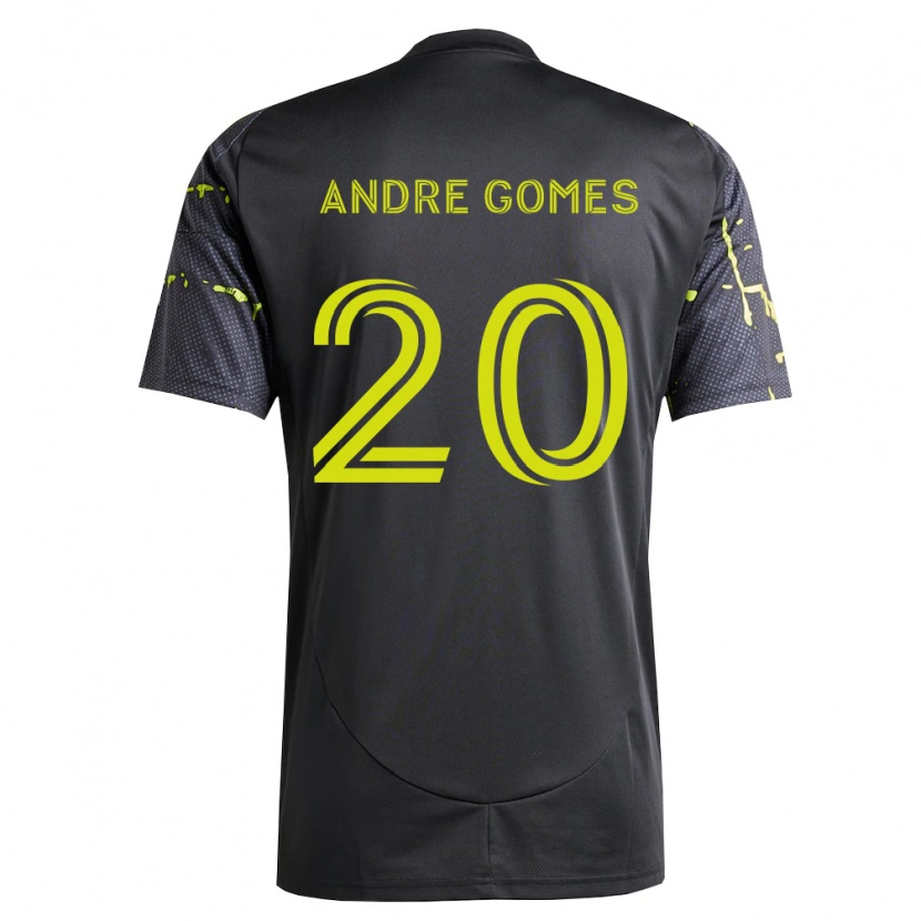 Danxen Mujer Camiseta André Gomes #20 Amarillo Fluorescente Negro 2ª Equipación 2026/27 La Camisa México