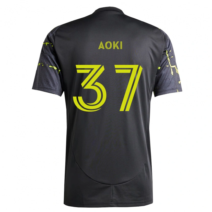 Danxen Mujer Camiseta Rui Aoki #37 Amarillo Fluorescente Negro 2ª Equipación 2026/27 La Camisa México